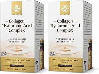 Collagen Hyaluronic Acid Complex - 30 Tablets, Pack of 2 - Non-GMO, Gluten Free, Dairy Free - 60 Total Servings