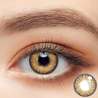 Colored Contact Organizer Case Storage with Set, Brown