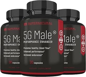 Supernatural Man 5G Male Natural T Booster Enhancing Supplement for Blood Flow, Stamina, Strength & Endurance - Ginseng, Garlic, Ginkgo, Ginger Root, Vitamin D Supports Healthy Males - 90 Capsules