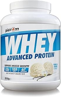 Protein Whey Powder | 67 Servings of High Protein Shake with Amino Acids | for Optimal Nutrition When Training | Low Sugar Gym Supplements (Vanilla Creme, 2010g)