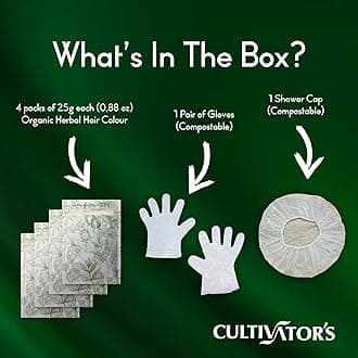 Cultivator's Organic Hair Color - Herbal Ammonia-Free Powder for Natural Hair...