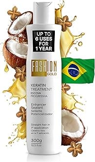 Keratin Hair Treatment, 6 USES per Bottle, Keratina para Alisar el Pelo, Alisado Brasileño Keratina Permanente, Alisados Organicos SIN FORMOL, Nanoplastia, 300 grs