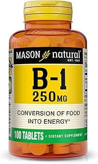 Natural Vitamin B-1,250 mg, 100 Tablets