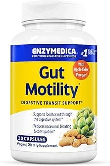 Gut Motility Supplement for Men & Women - Apple Cider Vinegar Capsules with Artichoke & Ginger Extract, Digestive Health Support for Adults, Reduces Occasional Bloating & Gas - 30 Caps