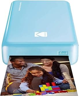 Kodak Mini 2 HD Wireless Mobile Instant Photo Printer with 4Pass Patented Printing Technology, Compatible with iOS and Android Devices - Blue