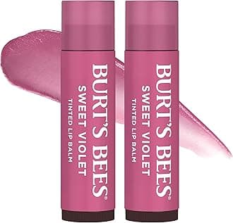 100% Natural Tinted Lip Balm, Sweet Violet, 0.15 Oz, Pack of 2