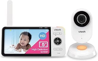 VM818HD 5" 720p HD Video Baby Monitor with 110° Wide-Angle Lens, True-Color Day & No-Glare Night Vision, Night Light, 1000ft Range, 2-Way Talk – Peace of Mind Without WiFi