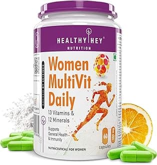MultiVitamin for Women - Multi-Vit Daily - 13 Vitamins & 10 Minerals - 60 Vegetable Capsules