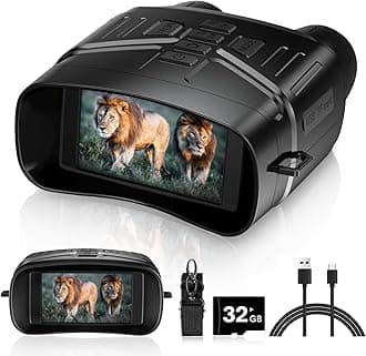 Night Vision Goggles - 4K Night Vision Binoculars for Adults, 3'' HD Screen Binoculars can Save Photo and Video with 32GB TF Card
