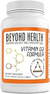 Beyond Health Vitamin D3 Supplement 5000 IU K2 Softgels for Bone Teeth & Immune Support GMO Free VIT d3+k2 with 100mcg 150 Count