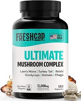 FreshCap Mushrooms Thrive 6 Powerful Extract - 120 Capsules