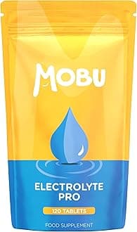 Electrolyte Pro 120 Tablets with Potassium, Calcium, Magnesium and Sodium | Salt Replacement, Cramp & Hydration Recovery | Salt Tablets | Vegan | GMP Approved | MOBU UK