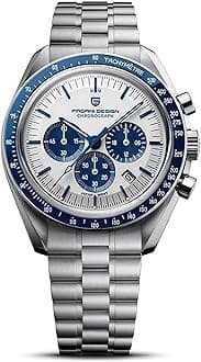 Pagani Design 1701 Watches for Men, Chronograph, VK63 Japanese Quartz Movement, Stainless Steel Bracelet, Water Resistant to 330 Feet（100m）, Sapphire Glass Sports Watch for Men.