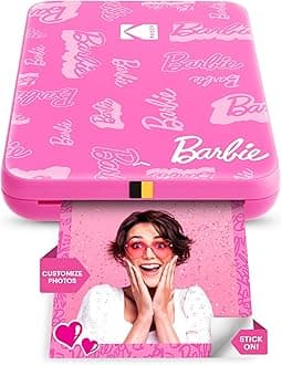 KODAK Barbie x Step Slim Wireless Instant Portable Photo Mobile Printer – Full Color Prints in Zink 2x3” Sticky-Backed Photos from iOS & Android Devices via Bluetooth in The App – Signature Style