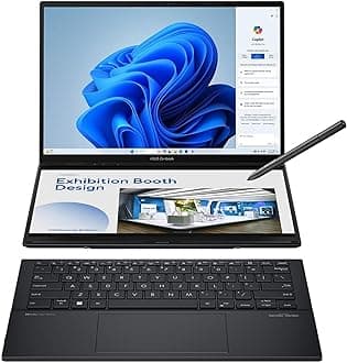 Zenbook Duo Laptop, Dual 14” OLED 3K 120Hz Touch Display, Evo, Intel Core Ultra 9 285H, Intel Arc Graphics, 32GB RAM, 1TB SSD, Windows 11, UX8406CA-PS99T