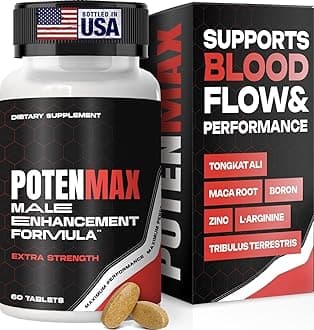 Libido Booster for Men - 19-in-1 Vigor Pills for Men Fast Acting with Tongkat, Tribulus, Maca, L-Arginine, Testosterone Booster, Male Enhancing Supplement - Blood Flow, Size & Stamina - 60 Tabs USA