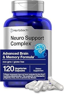 Brain Supplement | 120 Capsules | with Phosphatidylserine & DMAE | Advanced Formula for Memory, Focus, Clarity | Vegetarian & Gluten Free | Neuro Support