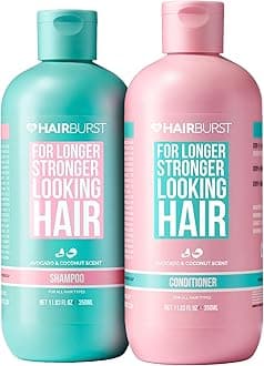 HAIR BURST Shampoo and Conditioner Set — SLS Free Hair Growth and Thickening Treatment for Women - Coconut and Avocado Scented - Suitable for All Types, Promotes Strong and Healthy Hair