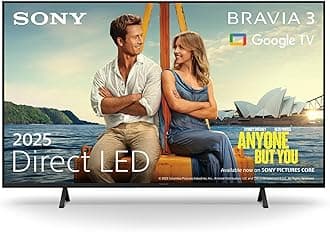 BRAVIA 3 – Direct LED, X-Balanced Speaker, Dolby Vision/Atmos, IMAX Enhanced, Google TV (2025), Google Cast, Apple AirPlay 2, Eco Dashboard 2, Game Menu 2 – 43-inch