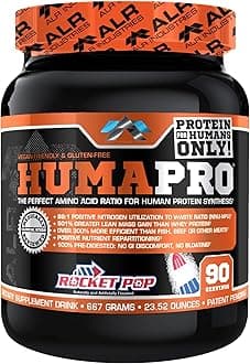 ALR Industries HumaPro Essential Amino Acid Formula | EAA Protein Supplement | Supports Muscle Recovery & Performance | Vegan, Gluten Free | | 90 Servings (Rocket Pop)