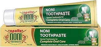 Apollo Noni Fruit Toothpaste for Entire Family, Daily Oral Detox - Protect Enamels, Strengthens Gums, Reduce Plaque | 150gm