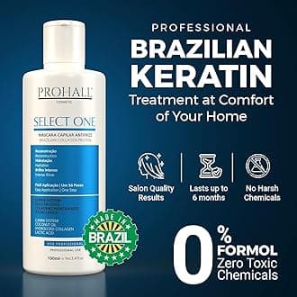 Brazilian Keratin Hair Treatment Blowout Complex Formaldehyde Free - PROHALL SELECT ONE 3.4oz/100ml - Keratina Queratina Brasileña Para Alisar el Pelo Sin Formol- Protein Hair Treatment