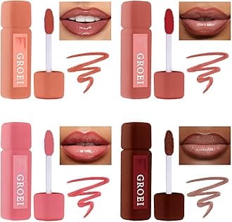 Lip Stain Peel Off, Lip Stains For Women Peel Off Lip Stain Long Lasting Waterproof Peel Off Lip Stain With Matte Finish, Long Lasting, Waterproof, Transfer-Proof, Highly Pigmented Color(4pcs Color)