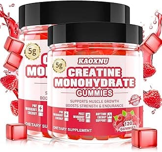 2 Pack Creatine Monohydrate Gummies for Men & Women 120 CT - 5000mg of Creatine Monohydrate per Serving - Sugar Free Chewable Creatine for Muscle Strength, Muscle Builder, Energy Boost