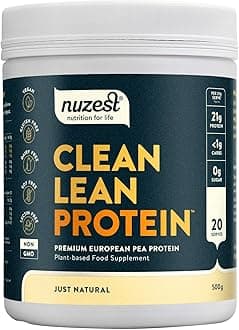 Vegan Protein Powders by Nuzest - Clean Lean Protein - Just Natural - Plant Based Pea Protein Shake - Low Calorie & Low Carb - Gluten Free - Dairy Free - 500g (20 Servings)