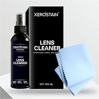 Premium Lens Cleaning Spray Kit with Microfibre Cloth (100 ml) | Alcohol Free | Effective lens cleaner for Spectacles, Eyeglasses, Sunglasses etc. (100 ML)