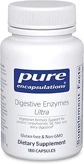 Pure Encapsulations Digestive Enzymes Ultra - Vegetarian Digestive Enzyme Supplement to Support Protein, Carb, Fiber, and Dairy Digestion* - 180 Capsules