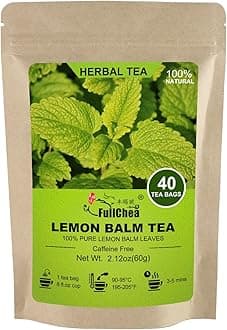 Lemon Balm Tea Bag, 40 Teabags, 1.5g/bag - Premium Lemon Balm Herb - Melissa Officinalis - Non-GMO - Caffeine-free - Promotes Relaxation & Support Digestion, 40.0 Count