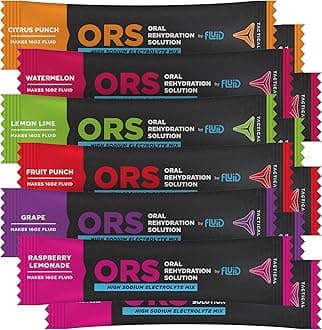 ORS (Oral Rehydration Solution), Recover Faster, Extreme Dehydration Electrolytes, 12pack (Variety Pack - 2x6 Flavors)