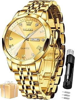 OLEVS Men's Watches Analog Quartz Chronograph Dress Watch Multifunctional Sta...