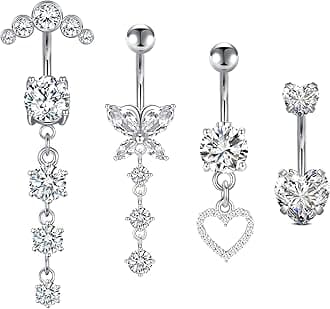 Briana Williams Belly Button Ring Belly Rings Belly Button Piercing Gold Belly Button Ring for Women Clicker Belly Ring Belly Piercing Stainless Steel 14g 10mm Blley Navel Rings Piercing Jewelry