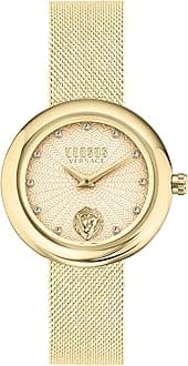 Versus Versace Lea Collection Luxury Womens Watch Timepieces with a Gold Bracelet, Case and Dial
