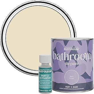 Rust-Oleum Beige Water-Resistant Bathroom Tile Paint in Matt Finish - Featherstone 750ml