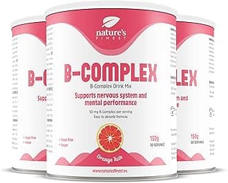 Nature's Finest by NutrisslimVitamin B Complex 450 g - Energy & Immune System Support - High Strength B12 + Full Spectrum B Vitamins - Daily Supplement for Tiredness, Fatigue & Mental Performance
