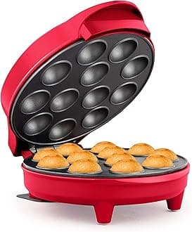 Red Cake Pop Maker - Makes 12 Cake Pops Non-Stick Coating Perfect for Birthday and Holiday Parties
