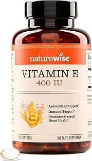 Vitamin E 400 IU Softgels (180mg DL-Alpha) - Dairy Free, Gluten Free and Soy Free Antioxidant-Rich Dietary Supplement for Skin, Heart, and Immune Health Support - 4-Month Supply, 120 Count