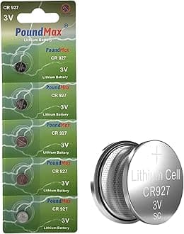 CR 927 Batteries 3v Lithium Button Cell Battery Combo Pack - 5 Count