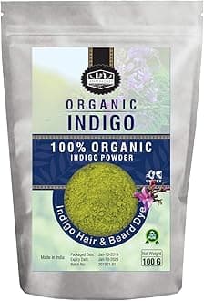 Organic INDIGO POWDER Hair Dye - USDA Certified Organic Henna For Hair, Natural, gluten free, cruelty free Henna Hair Color (1 Pack, Organic INDIGO POWDER)