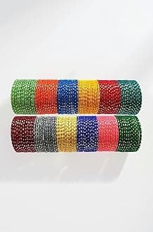 Multicolor traditional Glass bangles chudi set of 144 for womens and girls