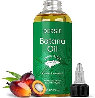 – Dersie Batana Oil for Hair Growth Dr Sebi - 100% Pure & Natural Raw Oil From Honduras - For Thicker & Stronger Hair - 4 FL OZ