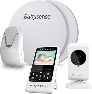 Babysense New Baby Video and Movement Monitor - Models: 7 + V24R- Bundle Pack - 2 in 1