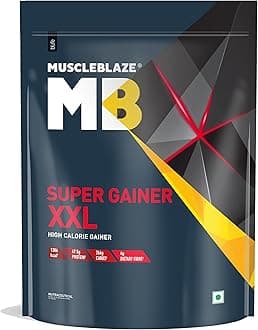 Super Gainer XXL (Chocolate, 2kg / 4.4lbs, 20 Servings) | Muscle Mass High Protein Gainer Powder