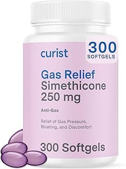 Gas Relief Simethicone 250 Mg Softgels (300 Count) - Digestive Relief, Bloating & Anti Flatulence Pills For Adults Aids And Soft Gels)