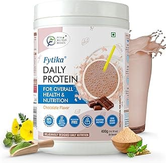 Fytika Daily Protein - 400g (Chocolate, Pack of 1) | Protein Powder for Adults with 37 Essential Vitamins & Minerals, | 50% Protein Per Serve | High Protein Drink for Women & Men