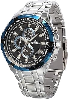 Two Tone Chrono Look Analog Stainless Steel Watch-SS-GR6612 For Men