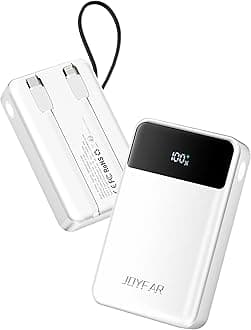 JOYFAR Portable-Charger-Power-Bank Travel Essentials Battery Pack USB C 30000mAh Built in Cable 22.5W Phone Fast Charging Powerbank Compatible with iPhone 16 15 14 13 12 11 iPad Samsung Google etc